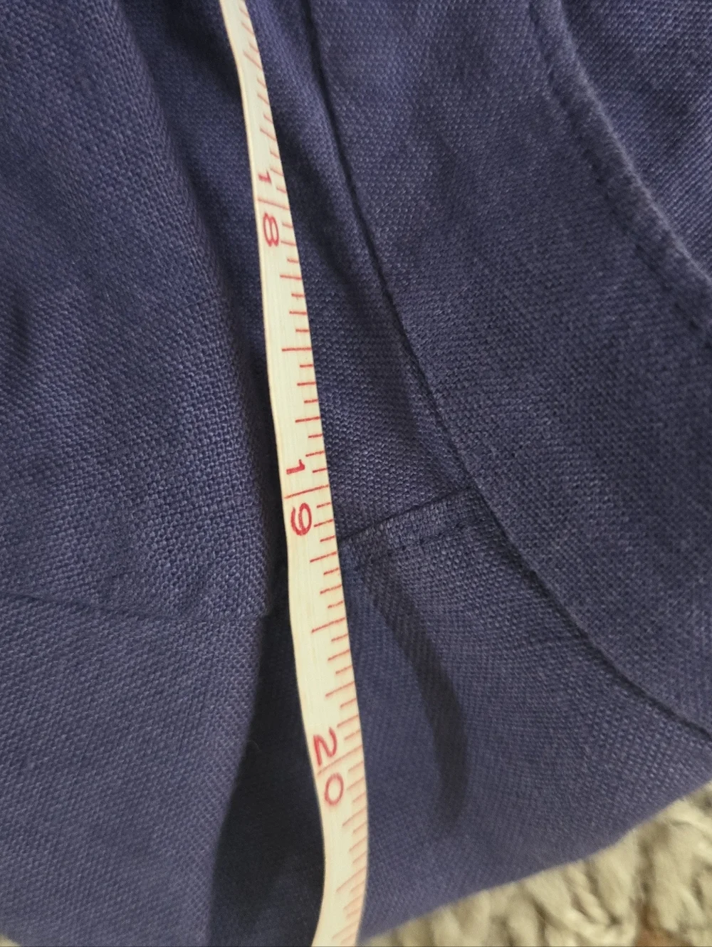 Purple Button-Front Linen Jacket Shirt Eileen Fisher Xs 3/4 Sleeves - Picture 6 of 10